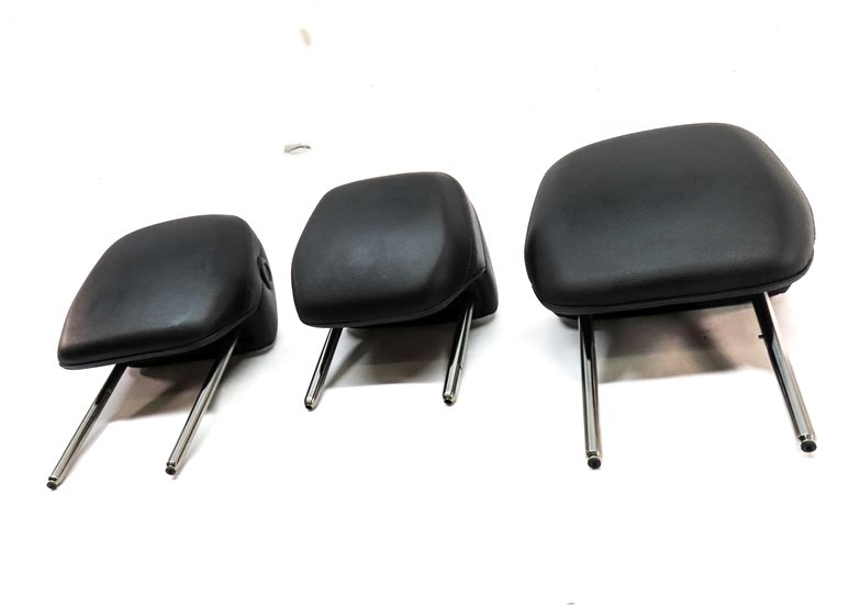 Thumbnail 2: 11-18 PORSCHE CAYENNE (858) REAR LEFT CENTER RIGHT SEAT HEADREST SET/3 (BLACK)