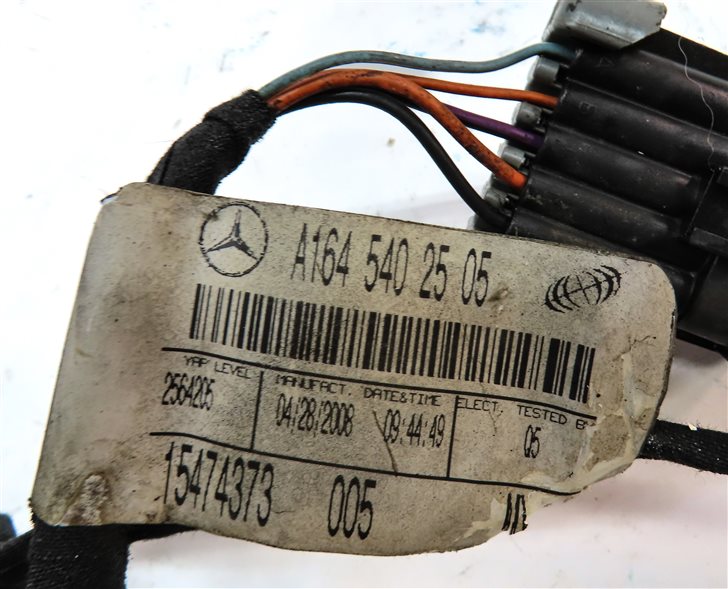 Thumbnail 6: 2009 MERCEDES GL550 (X164) FRONT LOWER BUMPER FOG LIGHT LAMP WIRE HARNESS LOOM