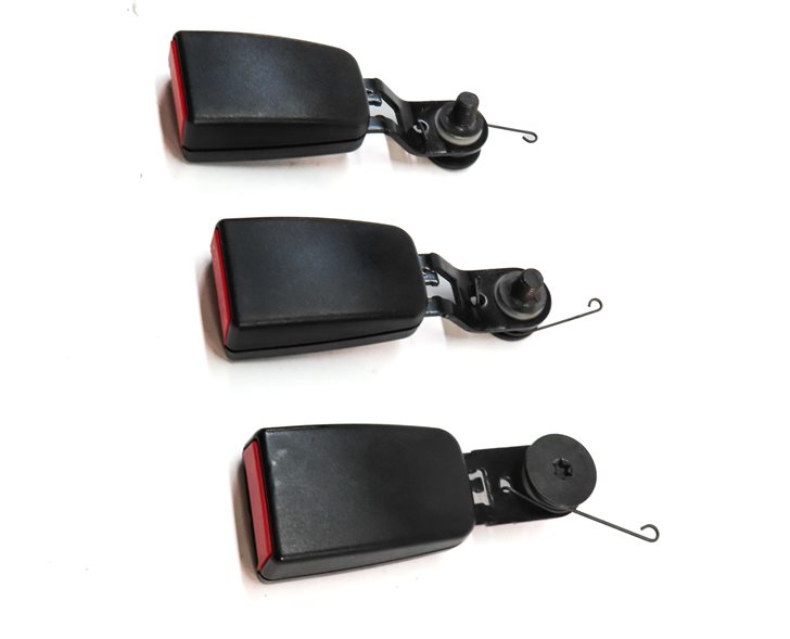 Thumbnail 3: 09 MERCEDES GL550 (X164) 2ND ROW LEFT CENTER RIGHT SEATBELT BUCKLE RECEIVER SET