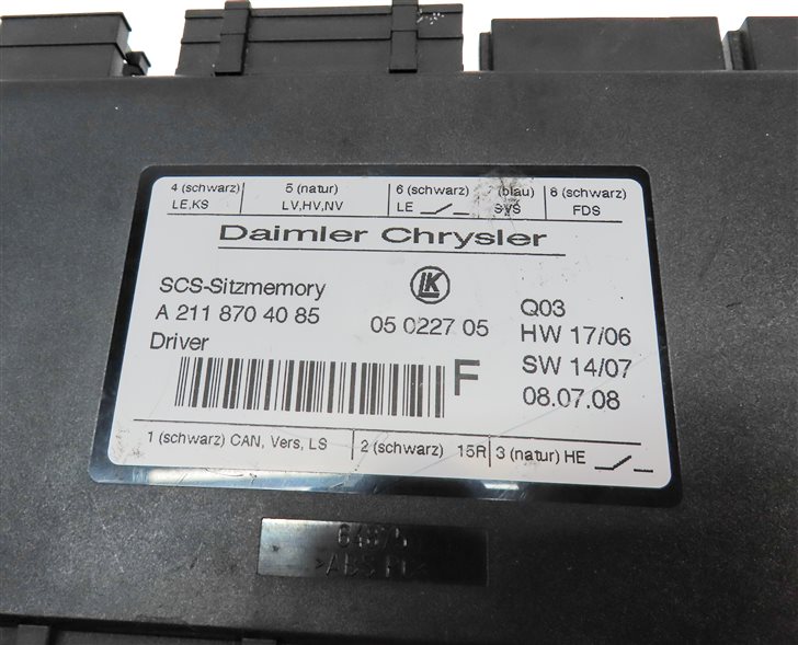 Thumbnail 9: 2009 MERCEDES GL550 (X164) FRONT LEFT DRIVER SEAT CONTROL MODULE