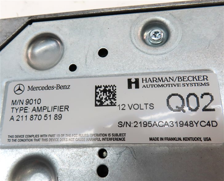 Thumbnail 9: 08-09 MERCEDES GL320 GL450 GL550 (X164) HARMAN BECKER SUBWOOFER AMP AMPLIFIER