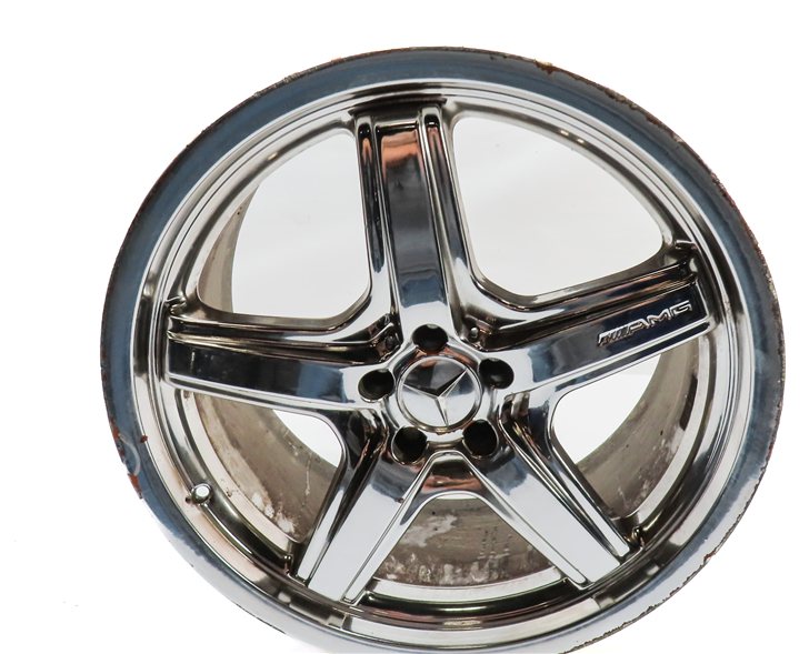 Thumbnail 2: 08-09 MERCEDES GL550 (X164) 21x10 ALUMINUM ALLOY AMG 5-SPOKE WHEEL RIM SET-4