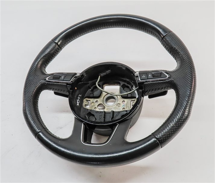 Thumbnail 2: 12-15 AUDI Q7 (4L) 3 SPOKE S-LINE STEERING WHEEL w/ SWITCHES & PADDLES (Black)