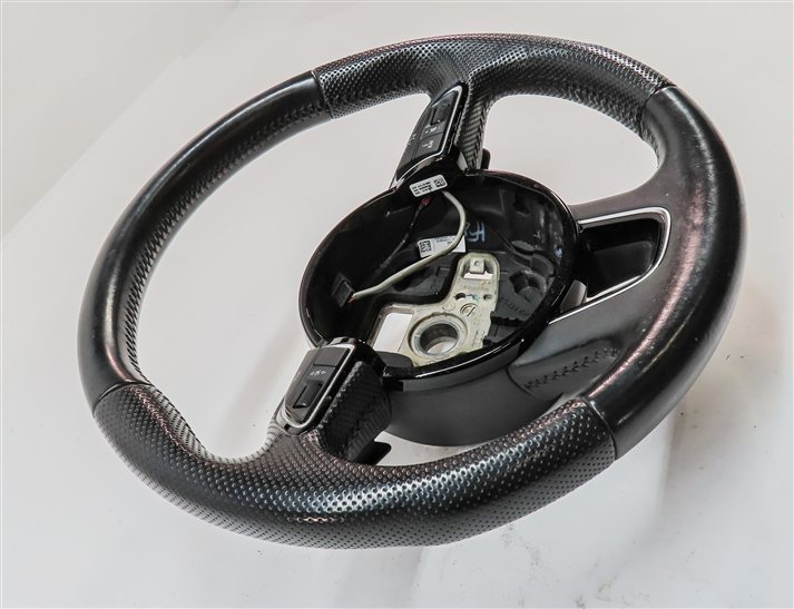 Thumbnail 3: 12-15 AUDI Q7 (4L) 3 SPOKE S-LINE STEERING WHEEL w/ SWITCHES & PADDLES (Black)