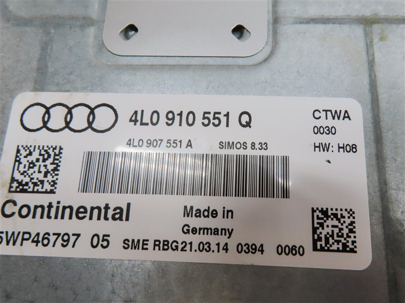 Thumbnail 7: 13-15 AUDI Q7 (4L) 3.0L CTWB SUPERCHARGED ENGINE BCM IMMOBILIZER MODULE KEY SET
