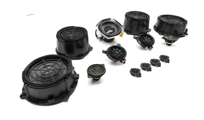 Thumbnail 14: 2014 AUDI Q7 (4L) FRONT REAR SUB WOOFER MIDRANGE TWEETER BOSE SPEAKER SET 13