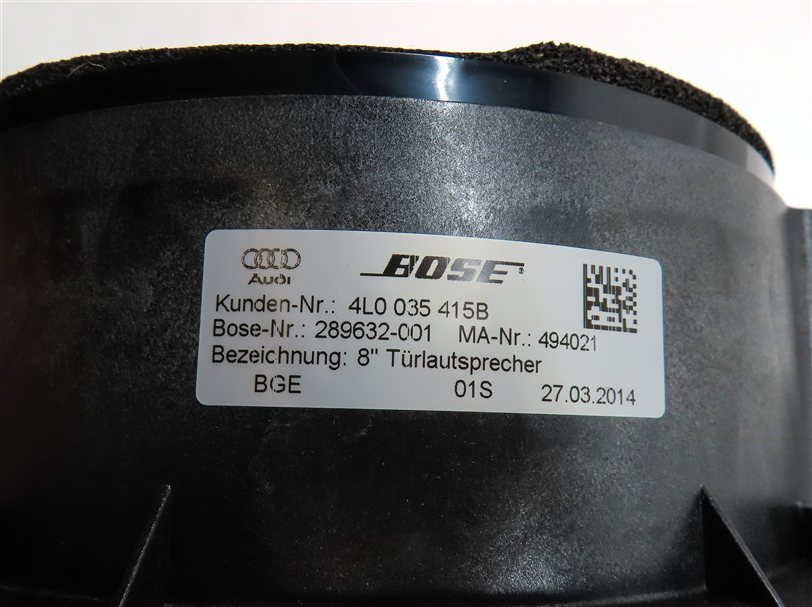 Thumbnail 3: 2014 AUDI Q7 (4L) FRONT REAR SUB WOOFER MIDRANGE TWEETER BOSE SPEAKER SET 13