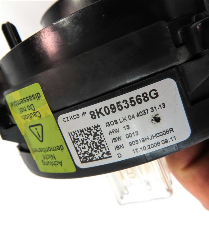 Thumbnail 7: 09 AUDI S5 B8 8T 4.2L (CAUA) STEERING COLUMN CLOCK SPRING CLOCKSPRING SLIP RING