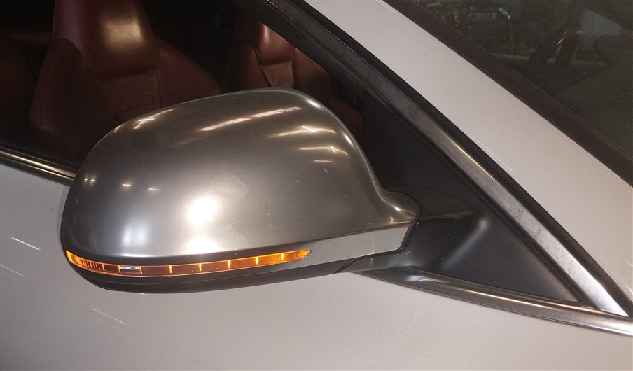 Thumbnail 2: 08-14 AUDI A5 S5 (B8 8T) RIGHT PASSENGER AUTODIM BLIND SPOT DOOR MIRROR ALUMINUM