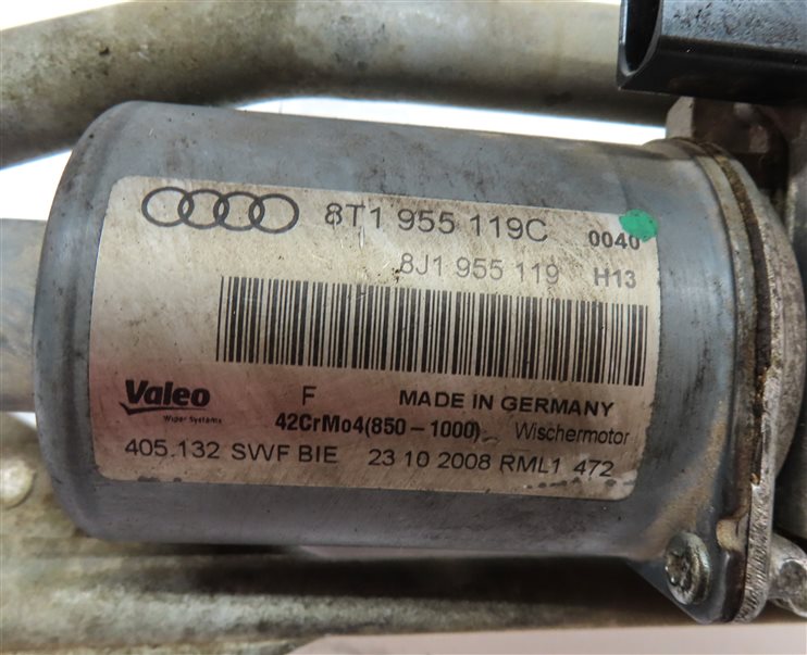 Thumbnail 8: 08-17 AUDI A5 S5 RS5 (B8 8T) COUPE FRONT WINDSHIELD WIPER MOTOR & LINKAGE