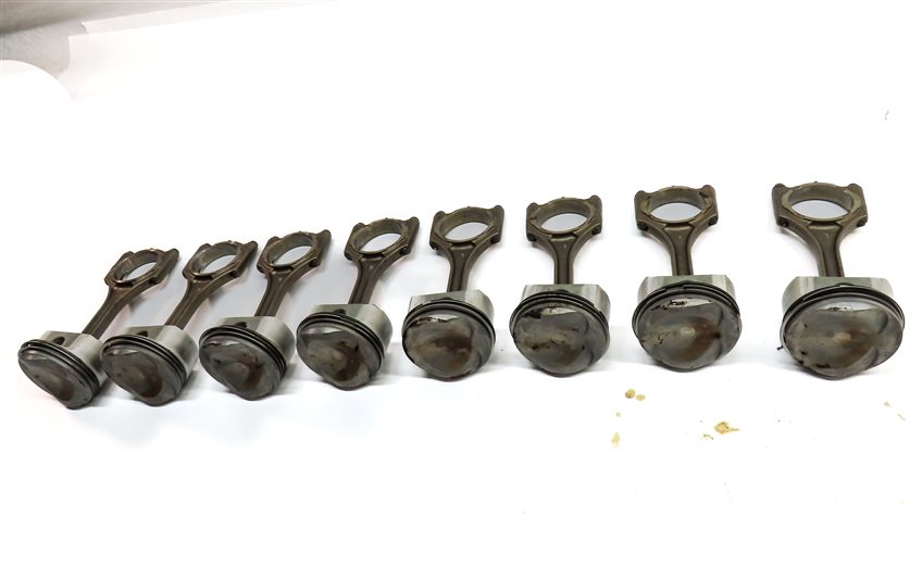 Thumbnail 2: 07-12 AUDI A6 A8 Q7 S5 VW TOUAREG C6 4L D3 8T 4.2L PISTON & CONNECTING ROD SET/8