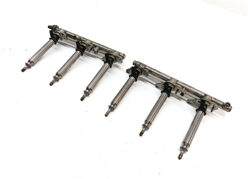 2012 MERCEDES E350 (W212) 3.5L (276.952) FUEL INJECTOR SET/6 w/ FUEL RAILS