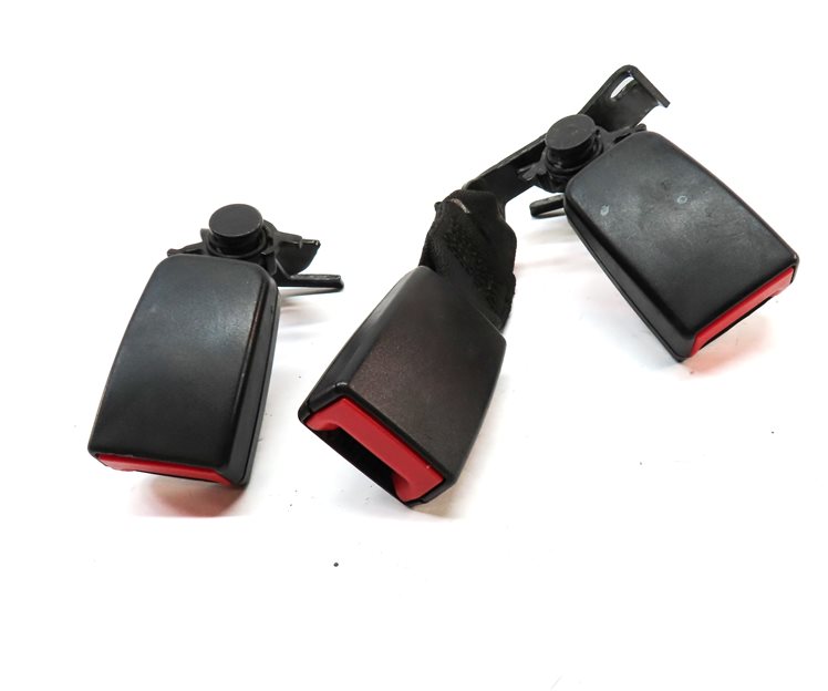 Thumbnail 2: 12 MERCEDES E350 W212 REAR LEFT CENTER RIGHT SEAT SEATBELT BUCKLE RECEIVER SET/3