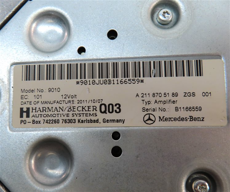 Thumbnail 7: 2012 MERCEDES E350 (W212) RADIO STEREO AUDIO SOUND SYSTEM AMP AMPLIFIER