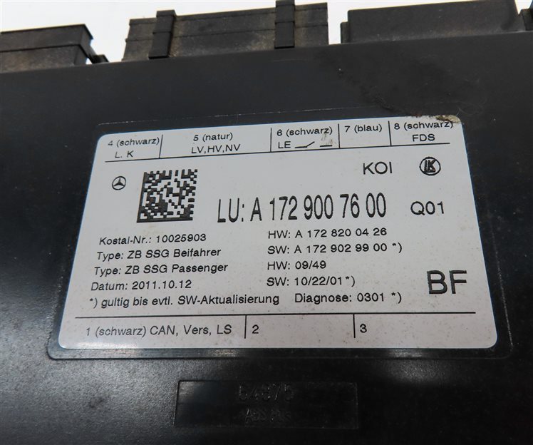 Thumbnail 9: 2012 MERCEDES E350 (W212) FRONT RIGHT PASSENGER SEAT CONTROL MODULE