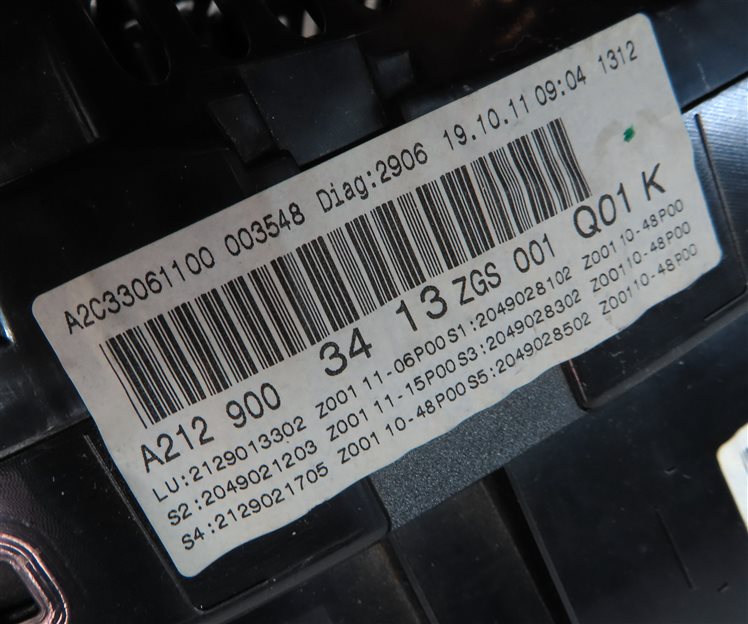 Thumbnail 7: 12 MERCEDES E350 E550 SEDAN WAGON W212 GAS SPEEDOMETER INSTRUMENT CLUSTER (165k)