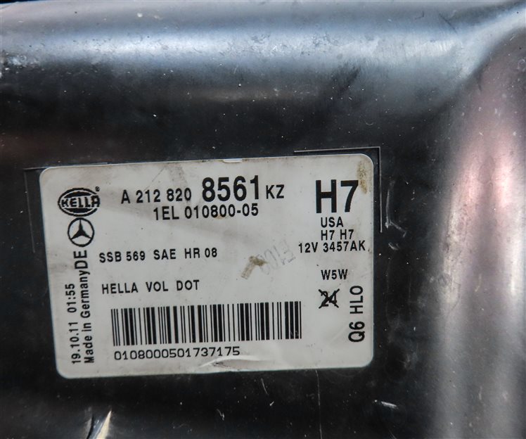 Thumbnail 8: 2010-2013 MERCEDES E300 E350 E400 E550 (W212) LEFT DRIVER HALOGEN HEADLIGHT LAMP