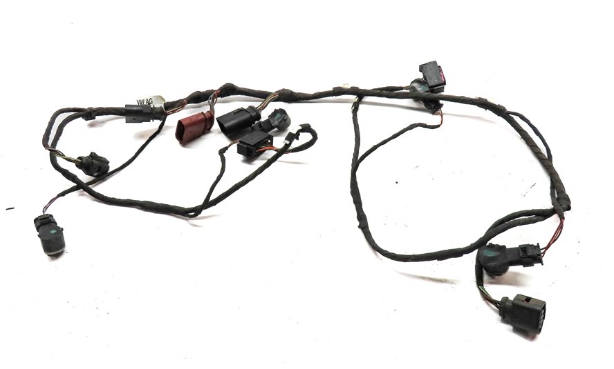 Thumbnail 4: 13 AUDI Q7 (4L) REAR PARK ASSIST PDC DISTANCE CONTROL WIRE SENSOR SET/4 (White)