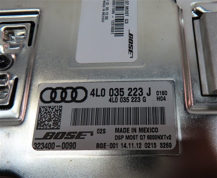 Thumbnail 8: 2013-2015 AUDI Q7 (4L) RADIO STEREO BOSE AUDIO AMP AMPLIFIER (OPTION 8RY)