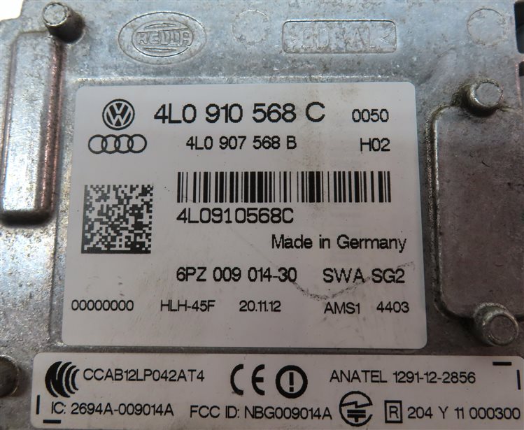 Thumbnail 7: 2013-2017 AUDI Q7 (4L 4M) REAR LEFT DRIVER LANE CHANGE BLIND SPOT MODULE (SLAVE)
