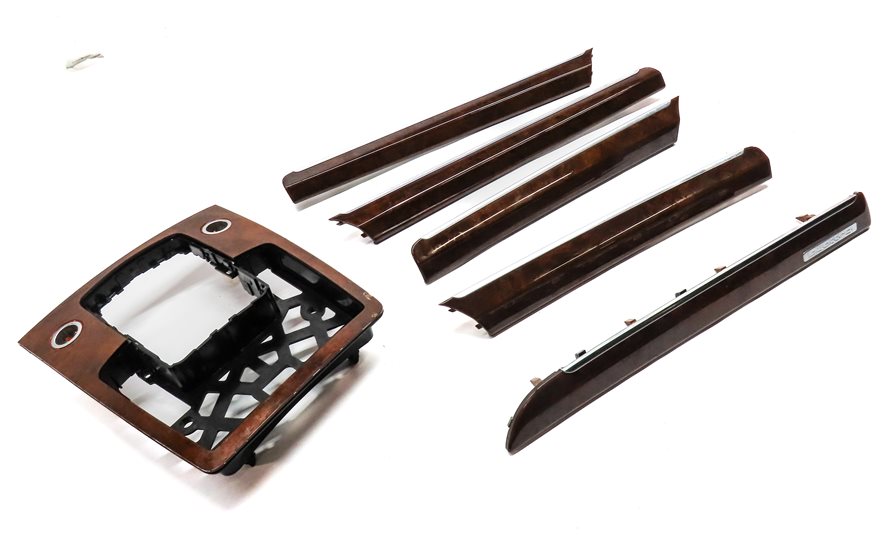 Thumbnail 5: 2013 AUDI Q7 (4L) INTERIOR CENTER CONSOLE DASH DOOR WOOD TRIM SET/6 (Walnut)