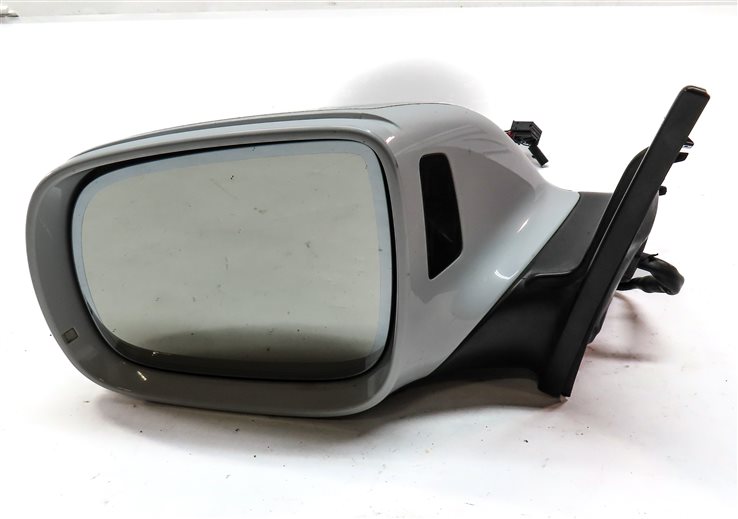 Thumbnail 3: 2013-2015 AUDI Q7 (4L) LEFT DRIVER P-FOLD BLIND SPOT DOOR MIRROR (White)