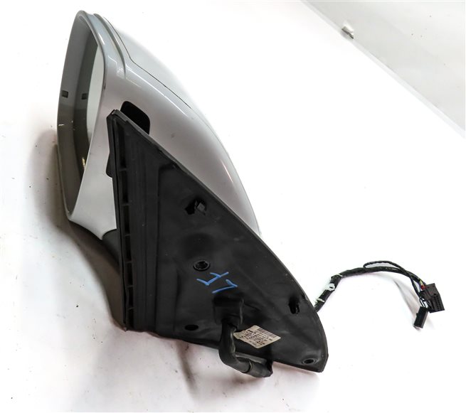 Thumbnail 4: 2013-2015 AUDI Q7 (4L) LEFT DRIVER P-FOLD BLIND SPOT DOOR MIRROR (White)