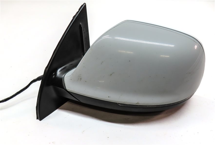 Thumbnail 6: 2013-2015 AUDI Q7 (4L) LEFT DRIVER P-FOLD BLIND SPOT DOOR MIRROR (White)