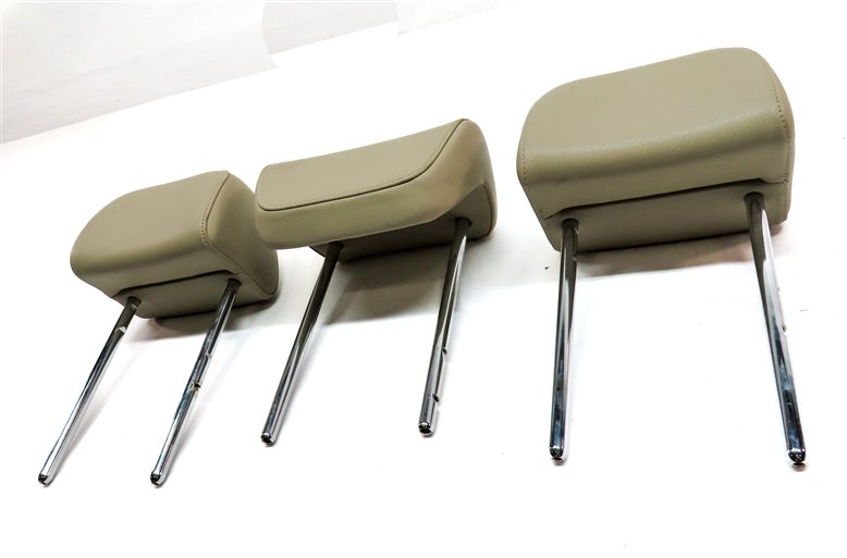Thumbnail 2: 13-17 AUDI Q5 SQ5 (B8 8R) REAR LEFT CENTER RIGHT SEAT HEADREST SET/3 (Beige)