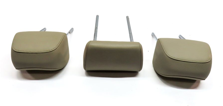 Thumbnail 6: 13-17 AUDI Q5 SQ5 (B8 8R) REAR LEFT CENTER RIGHT SEAT HEADREST SET/3 (Beige)