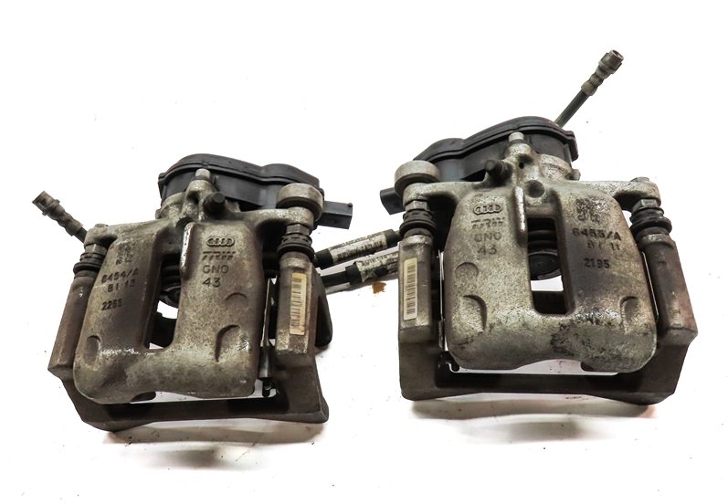 Thumbnail 2: 13-17 AUDI Q5 (B8 8R) REAR LEFT RIGHT BRAKE CALIPER ACTUATOR SET (12.99" ROTOR)