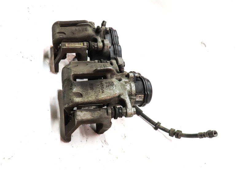 Thumbnail 4: 13-17 AUDI Q5 (B8 8R) REAR LEFT RIGHT BRAKE CALIPER ACTUATOR SET (12.99" ROTOR)