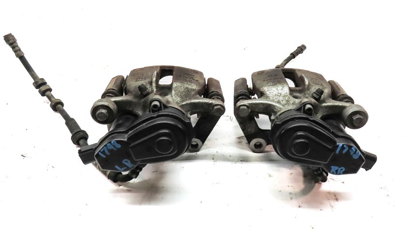 Thumbnail 5: 13-17 AUDI Q5 (B8 8R) REAR LEFT RIGHT BRAKE CALIPER ACTUATOR SET (12.99" ROTOR)