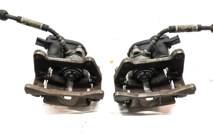 Thumbnail 7: 13-17 AUDI Q5 (B8 8R) REAR LEFT RIGHT BRAKE CALIPER ACTUATOR SET (12.99" ROTOR)