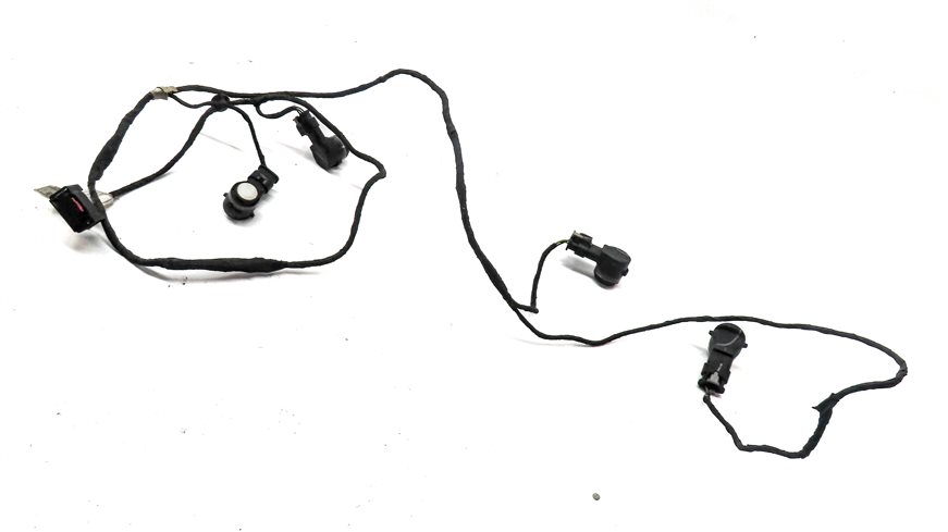 2014 BMW X5 F15 REAR PARK ASSIST PDC SENSOR SET 4 (White) w/ WIRE WIRING HARNESS