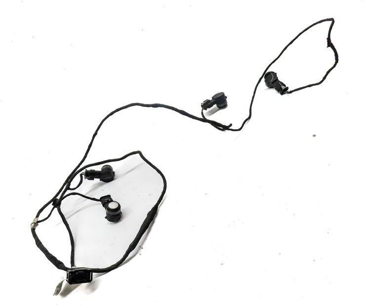 Thumbnail 3: 2014 BMW X5 F15 REAR PARK ASSIST PDC SENSOR SET 4 (White) w/ WIRE WIRING HARNESS