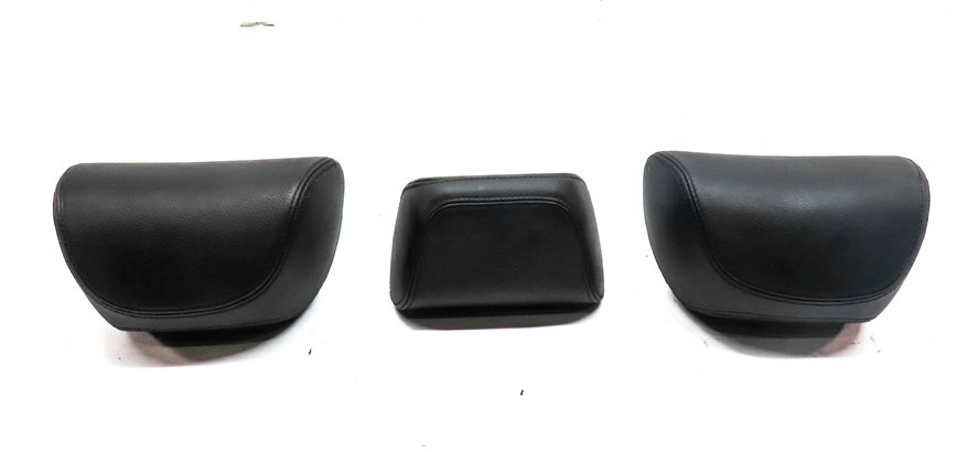 Thumbnail 5: 14-18 BMW X5 F15 REAR 2ND ROW LEFT RIGHT CENTER HEADREST DAKOTA LEATHER (Black)