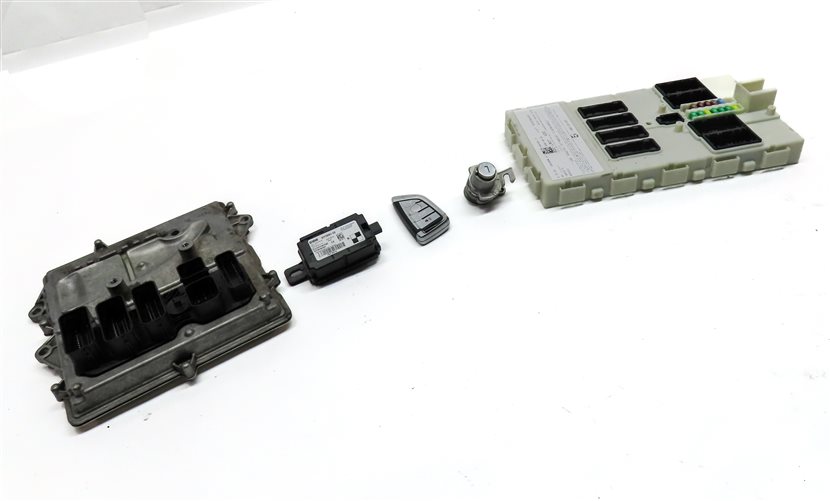Thumbnail 3: 14-18 BMW X5 (F15) 3.0L N55 ENGINE CONTROL MODULE DME BCM ECU ECM KEY START SET