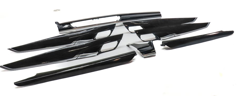 Thumbnail 3: 2014 BMW X5 (F15) FRONT REAR LEFT RIGHT DOOR DASH CONSOLE WOOD TRIM SET 8 (Oak)