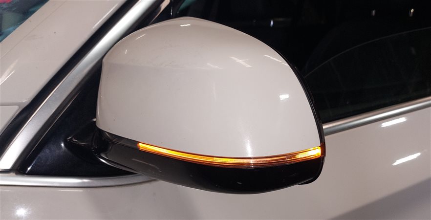 Thumbnail 2: 14-16 BMW X5 F15 FRONT LEFT PFOLD MEMORY HEAT AUTO DIM TILT DOOR MIRROR (White)