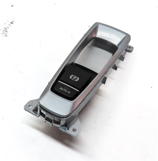 2014 BMW X5 (F15) EMERGENCY HILL PARKING E-BRAKE SWITCH BUTTON w/ SURROUND TRIM