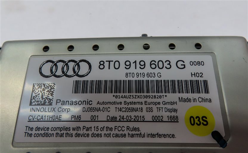 Thumbnail 9: 2009-2017 AUDI A4 S4 A5 S5 Q5 (B8 8K 8T 8R) RADIO STEREO MEDIA DISPLAY SCREEN