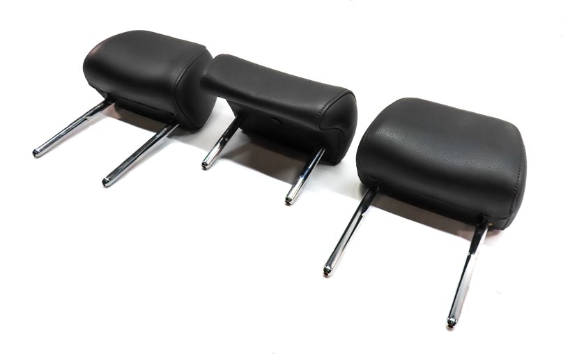 Thumbnail 1: 13-16 A4 S4 12-18 A6 S6 C7 B8 REAR LEFT CENTER RIGHT SEAT HEADREST SET 2 (Black)