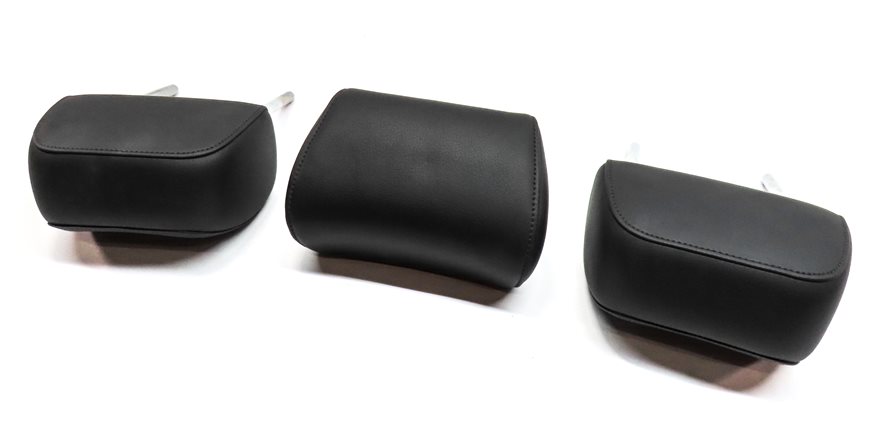 Thumbnail 10: 13-16 A4 S4 12-18 A6 S6 C7 B8 REAR LEFT CENTER RIGHT SEAT HEADREST SET 2 (Black)
