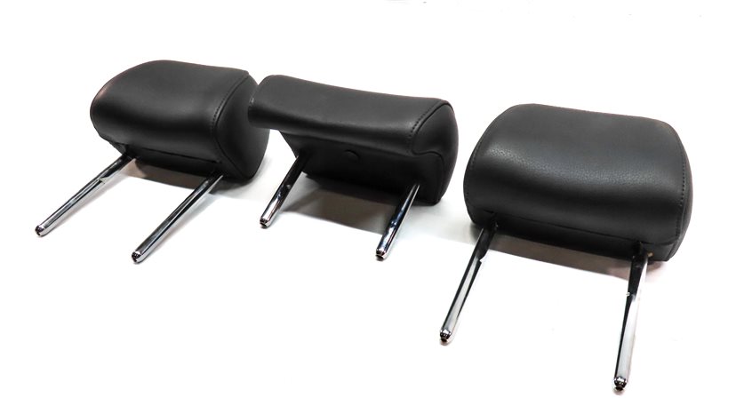 Thumbnail 2: 13-16 A4 S4 12-18 A6 S6 C7 B8 REAR LEFT CENTER RIGHT SEAT HEADREST SET 2 (Black)