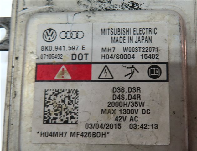 Thumbnail 9: 2016 AUDI A4 (B8 8K) FRONT RIGHT PASSENGER HEADLIGHT LAMP CONTROL MODULE SET/3