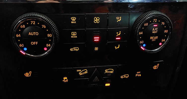 Thumbnail 2: 2010-2013 MERCEDES GL ML R (W164 W251 X164) FRONT HEATER A/C TEMPERATURE CONTROL