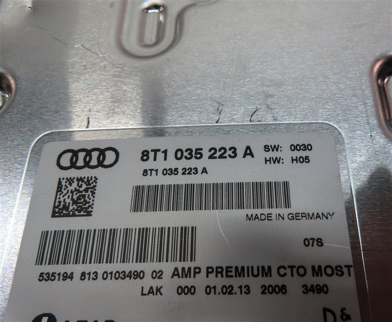 Thumbnail 10: 13-17 AUDI A4 S4 A5 S5 RS5 Q5 Q7 (B8 8K 8R 4M) BANG & OLUFSEN AUDIO AMP AMPLIFER