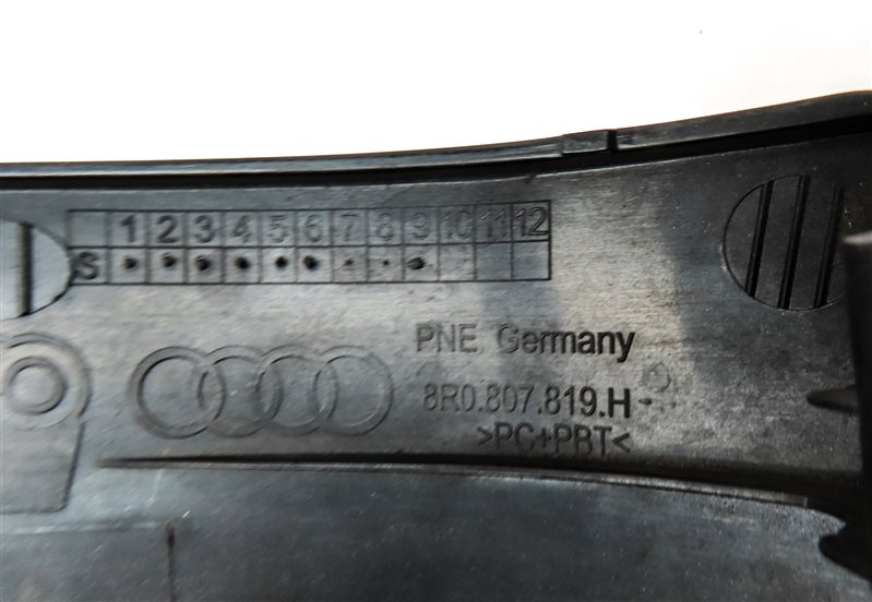 Thumbnail 8: 2013 AUDI Q5 (B8 8R) REAR LOWER BUMPER TOW TOWING HITCH COVER TRIM FLAP