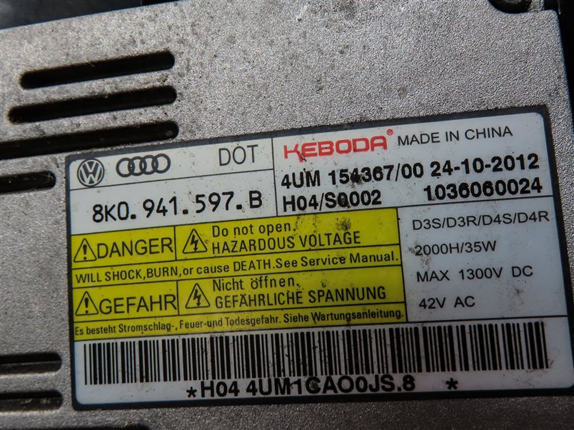 Thumbnail 8: 2013-2017 AUDI Q5 SQ5 (B8 8R) LEFT DRIVER XENON HID HEADLIGHT LAMP (NON AFS)